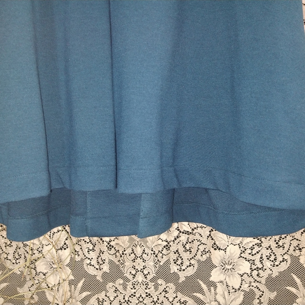 Du Jour teal blue jacket heavy warm babydoll dress style - Picture 5 of 5